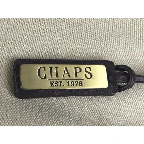 CHAPS Womens Beige Brown Shoulder Strap Inner Pockets Magnetic Tote Bag - Picture 8 of 8